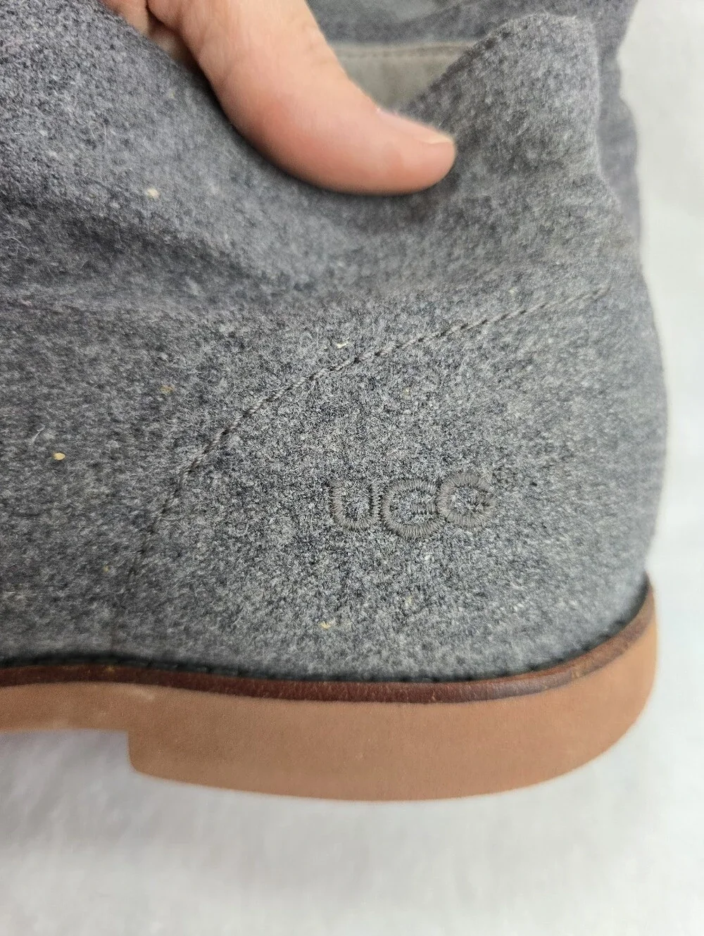 UGG Australia Westly Wool Chukka Boots- Men's Size 10 (USA) Charcoal Gray Wool